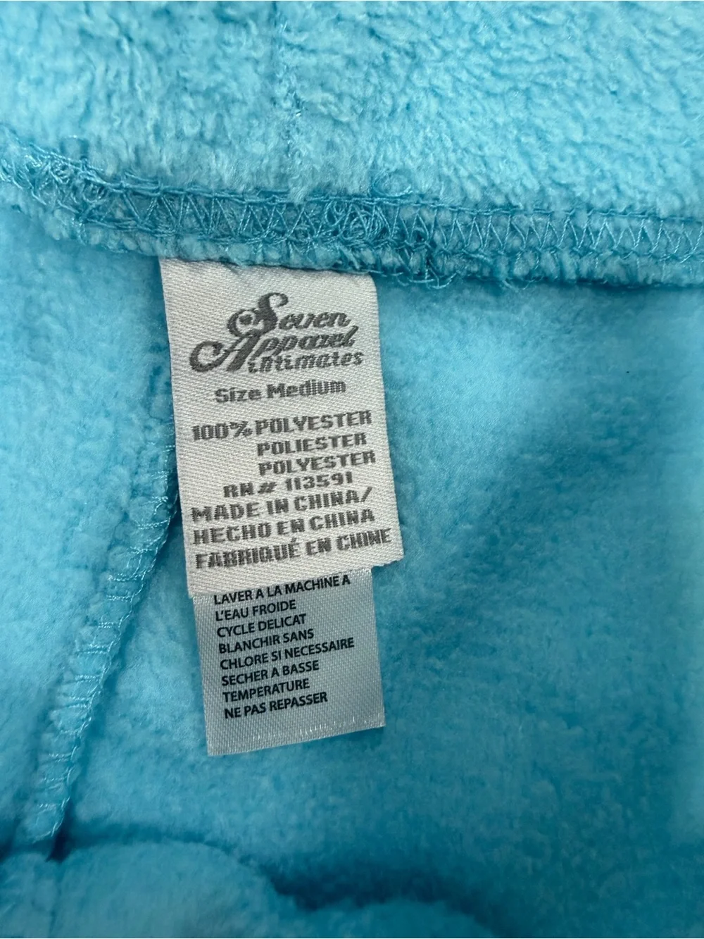 Blue Plush Women’s Shorts with Duck and Frog Details